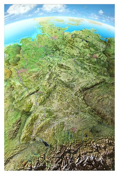 Carte de l'Allemagne pour H. Bauer