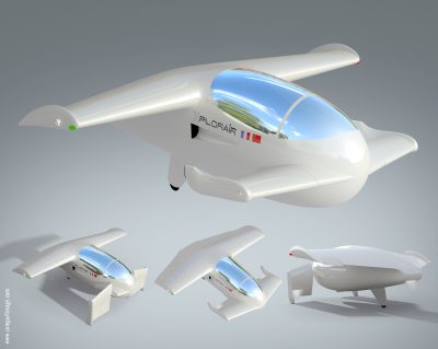 ACG aviation. Représentaion 3D d'un prototype d'avion.