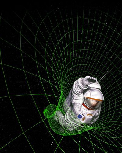 Pour La Science - Nager dans l'espace, grace aux coubures de l'espace temps.